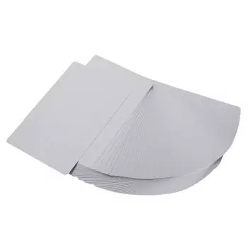 - 50 шт. металлические визитные карточки из алюминиевого сплава для карт «сделай сам» (Серебряный)