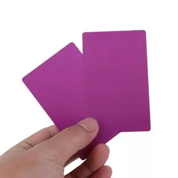 50 шт. металлические визитные карточки из алюминиевого сплава для карт «сделай сам» (фиолетовый)