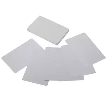 - 50 шт. металлические визитные карточки из алюминиевого сплава для карт «сделай сам» (Серебряный)