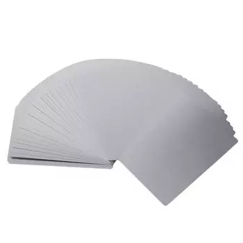 50 шт. металлические визитные карточки из алюминиевого сплава для карт «сделай сам» (Серебряный)