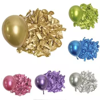 50 шт. металлических шаров розового золота, хромированные золотые латексные шары для дня рождения, свадьбы, рождества, декора One Size синий