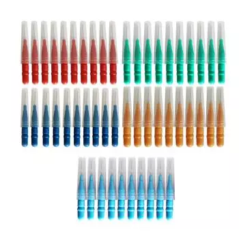 50 шт. межзубные щетки для чистки зубов, гигиена полости рта, зубочистка, зубная нить