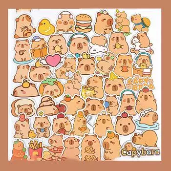50 шт. милые мультяшные граффити-наклейки Capybara креативные забавные модные декоративные липкие наклейки для скрапбукинга A1