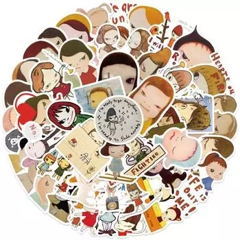 50 шт. милые наклейки Nara Yoshitomo Yoshitomo Nara DIY наклейки скрапбукинг телефон багаж скейтборд водонепроницаемые граффити наклейки разноцветный