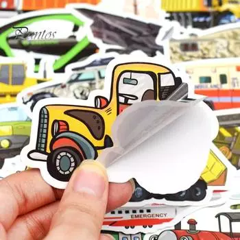 50 шт. милые самоклеящиеся наклейки для ноутбука стакан воды чемодан скейтборд мотоцикл граффити детский подарок