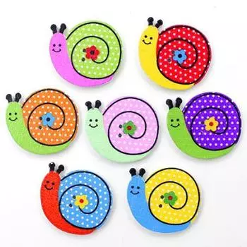 50 шт. милые швейные деревянные пуговицы с 2 отверстиями для скрапбукинга, мультяшные животные, слон, собака