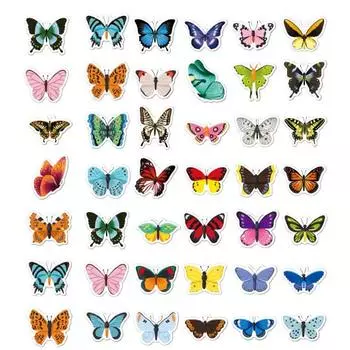 50 шт. милые водонепроницаемые наклейки, устойчивые к выцветанию, прозрачные наклейки с рисунком для скейтбордов, гитар, чемоданов, велосипедов 1 Set