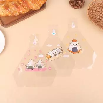 50 шт. милый мультфильм для треугольных рисовых шариков, упаковочная сумка, нори онигири, сумка для суши, форма для приготовления суши, аксессуары для бенто