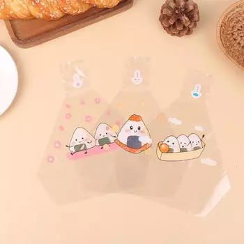 50 шт. милый мультфильм для треугольной упаковки рисовых шариков, сумка для рисовых шариков, сумка для суши 50pcs