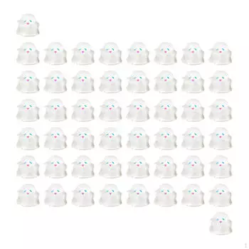 50 шт. Мини-фигурки для ногтей на Хэллоуин, декоративные фигурки в винтажном стиле, сделай сам, 3D-призрак из смолы