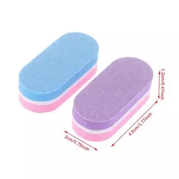 50 шт. Мини-губчатая пилочка для ногтей 100/180, цветной двухсторонний полировальный круг для ногтей, средство для удаления кутикулы, пилочки для педикюра и маникюра