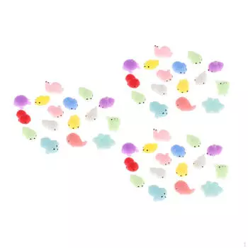 50 шт. Мини-игрушки для сдавливания, интересные мягкие украшения, легко моющиеся, расслабляющие игрушки, сенсорные Animals