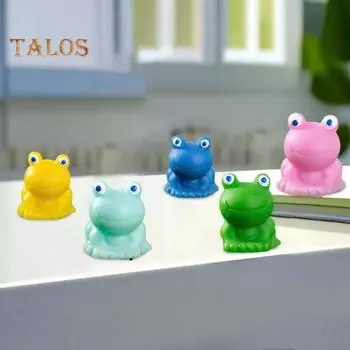 50 шт. мини-мультяшные фигурки лягушек, милые садовые украшения, миниатюрные фигурки животных, изделия из смолы, орнамент, садовый микро-мох, пейзажная модель лягушки зелёный