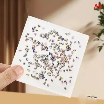 50 шт. мини-образные ромбовидные украшения для ногтей с плоским дном, разноцветные стеклянные драгоценные камни, аксессуары для маникюра «сделай сам»