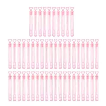 50 шт. мини-палочки для мыльных пузырей для детей в форме сердца розовые прозрачные палочки для мыльных пузырей сувениры для вечеринки для игры