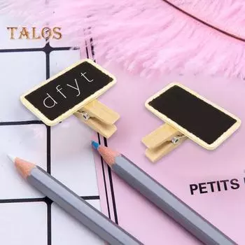 50 шт., мини-таблички для классной доски, деревянные зажимы, таблички для зарезервированного стола, милая мини-доска объявлений для заметок 50pcs