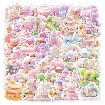 50 шт., миниатюрные наклейки с граффити, автомобильные наклейки для украшения гитары, водонепроницаемые креативные наклейки для багажа