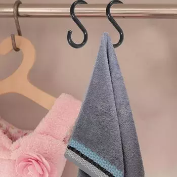 50 шт. Многофункциональные крючки для подвешивания одежды в форме буквы S из пластика 5.60X2.80X0.50CM чёрный