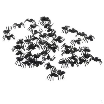50 шт., модель паука, образовательные шутки, черный цвет