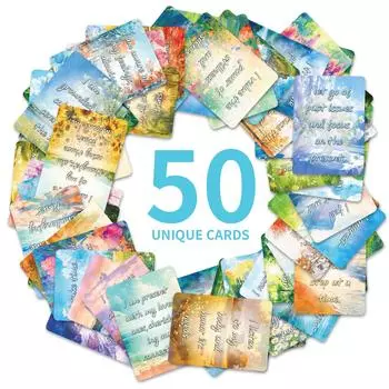 50 шт. Мотивационные карточки, Позитивное ободрение, Мотивационные цитаты, Вдохновляющие карточки, Искренние пожелания для друзей, семьи