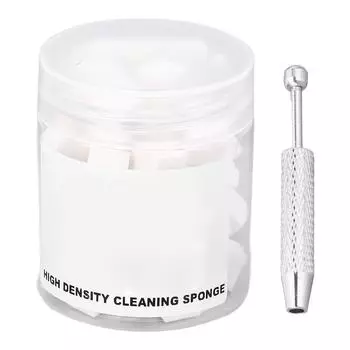 50 шт. мягких губок для ногтей, квадратные, высокой плотности, чистящие губки для нейл-арта, для омбре белого цвета