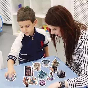 50 шт., мультяшная наклейка, готическая эстетическая наклейка, водонепроницаемые наклейки для ноутбуков, бутылок с водой, альбомов Mixed Style