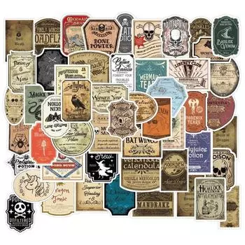 50 шт. мультяшные наклейки с надписью «зелье» граффити наклейки для игрушек «сделай сам» холодильник гитара ноутбук мотоцикл скейтборд наклейки 50Pcs