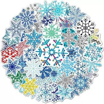 50 шт. мультяшные наклейки с рисунком снежинки наклейки для багажа Vtuber наклейки для кружек наклейки для украшения ноутбука