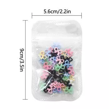 50 шт. мультяшные украшения для ногтей с допамином, конфетные цветные Mii, бабочки, банты, кошки, аксессуары для ногтей, украшения для ногтей своими руками, броня bowknot