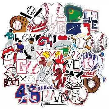 50 шт. мультяшных наклеек на бейсбол для детей, игрушек, спортивных наклеек для ноутбука, телефона, чемодана, скейтборда, мотоцикла, автомобиля JDM, набор наклеек