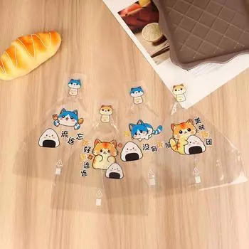 50 шт. мультяшный треугольный рисовый шарик одноразовая упаковка пакет форма для приготовления суши аксессуары для бенто 1