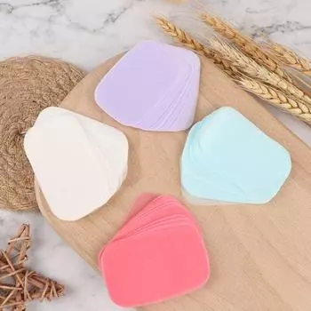 50 шт. мыльная бумага для мытья рук, чистые ароматические листы, портативное бумажное мыло разноцветный