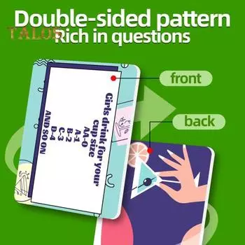 50 шт./набор карточных игр для пар, вечеринок, вечеринок, налаживания отношений для взрослых, интерактивных карточек для разговоров, настольных игр, подарков на годовщину ко Дню святого Валентина 1pc