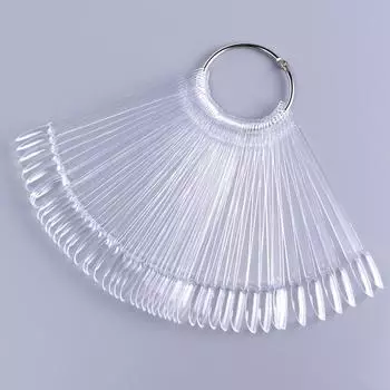 50 шт. накладных ногтей, прозрачная натуральная цветовая палитра, овальный веерный стиль, УФ-гель-лак, образцы, палитра, инструменты для маникюра