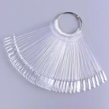 50 шт. накладных ногтей, прозрачная натуральная цветовая палитра, овальный веерный стиль, УФ-гель-лак, образцы, палитра, инструменты для маникюра