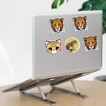 50 шт., наклейка для скрапбукинга, мультяшный леопардовый узор, водонепроницаемые наклейки для канцелярских принадлежностей, ноутбука, гитары, телефона