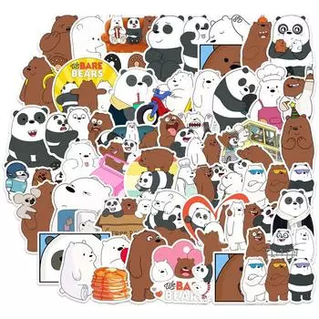 50 шт., наклейки для скейтборда, наклейки We Bear, наклейки для скейтборда, наклейки для экстремальных видов спорта, чехол на тележке, кружка для гитары, тетрадь, трендовые наклейки S475