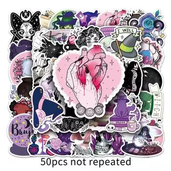 50 шт., наклейки для скейтборда, волшебные наклейки для скейтборда, наклейки для экстремальных видов спорта, чехол на тележке, кружка для гитары, тетрадь, трендовые наклейки
