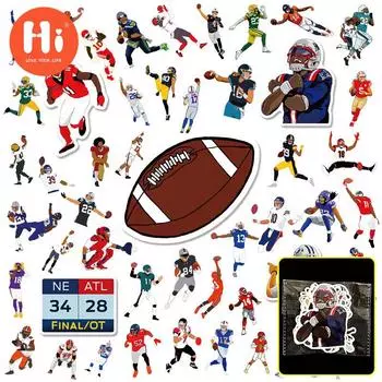 50 шт. наклейки для занятий спортом на открытом воздухе, классические наклейки с мячом