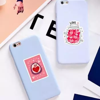 50 шт., наклейки на День Святого Валентина, пара, день подруги, наклейки на бутылку воды, гитарный конверт