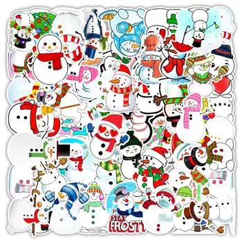 50 шт., наклейки на Рождество, Хэллоуин, наклейки для скейтборда, наклейки для экстремальных видов спорта, чехол на тележке, кружка для гитары, тетрадь, трендовые наклейки TQ50-0170
