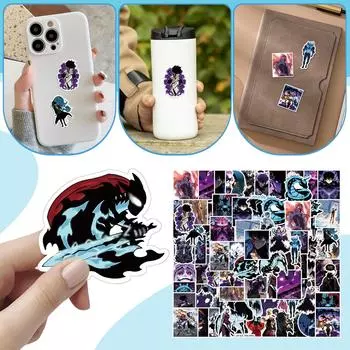 50 шт., наклейки с героями мультфильмов, «сделай сам», чемодан, холодильник, коврик для мобильного телефона, гитара, компьютер, наклейки на чашку воды One Size