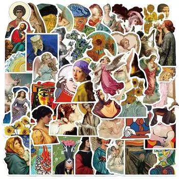 50 шт., наклейки с известными людьми, виниловые водонепроницаемые наклейки для детей, наклейки для ноутбука, телефона, игрушки, компьютер, наклейка на мотоцикл
