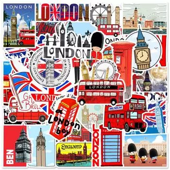 50 шт., наклейки в английском стиле, наклейки для скейтборда, наклейки для экстремальных видов спорта, чехол на тележке, кружка для гитары, тетрадь, трендовые наклейки