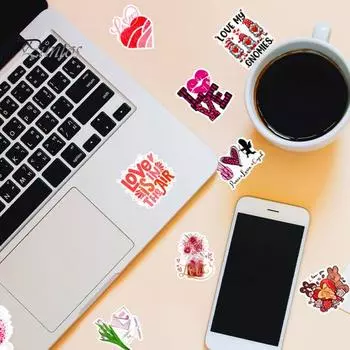 50 шт., наклейки «Я люблю тебя», наклейки для пары, подруги, парня, дня Святого Валентина, бутылки с водой, конверт для гитары, наклейки для скрапбукинга Sets