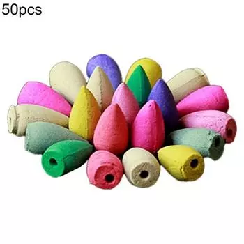 50 шт. натуральные ароматические конусы для ароматерапии с обратным потоком дыма