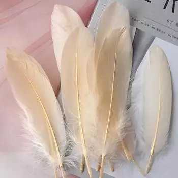 50 шт. натуральные гусиные перья 15-20 см лебединый шлейф своими руками карнавальные украшения ремесло as the picture