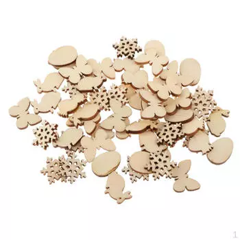 50 шт. необработанные деревянные вырезки в форме животных для поделок