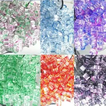 50 шт. Новые 7 мм хрустальные кубические бусины блестящие квадратные разделительные бусины свободный браслет рукоделие аксессуары для дома