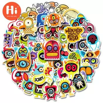 50 шт. новые наклейки, милые наклейки для ноутбука, наклейки для мобильных телефонов